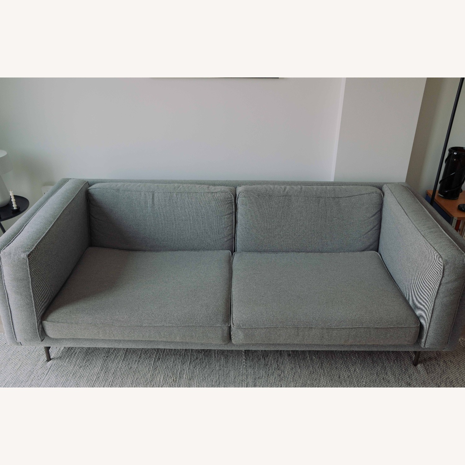 Wayfair Dark Gray Fabric 2 Seater Sofa - image-4