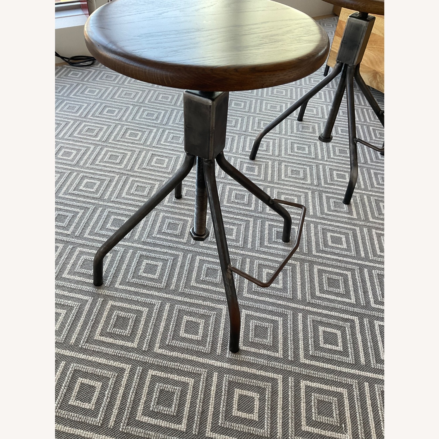Dark Wood and Metal Bar Stools  - image-3