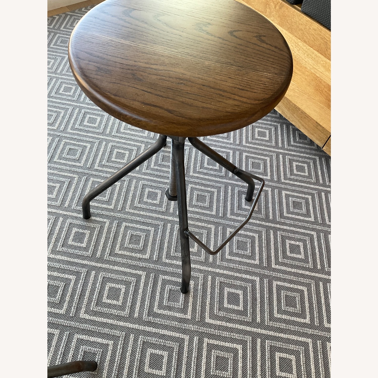 Dark Wood and Metal Bar Stools  - image-7