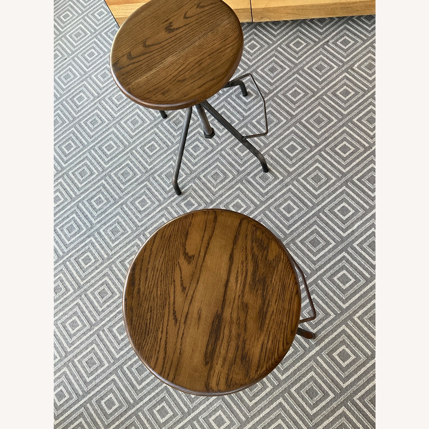 Dark Wood and Metal Bar Stools  - image-8