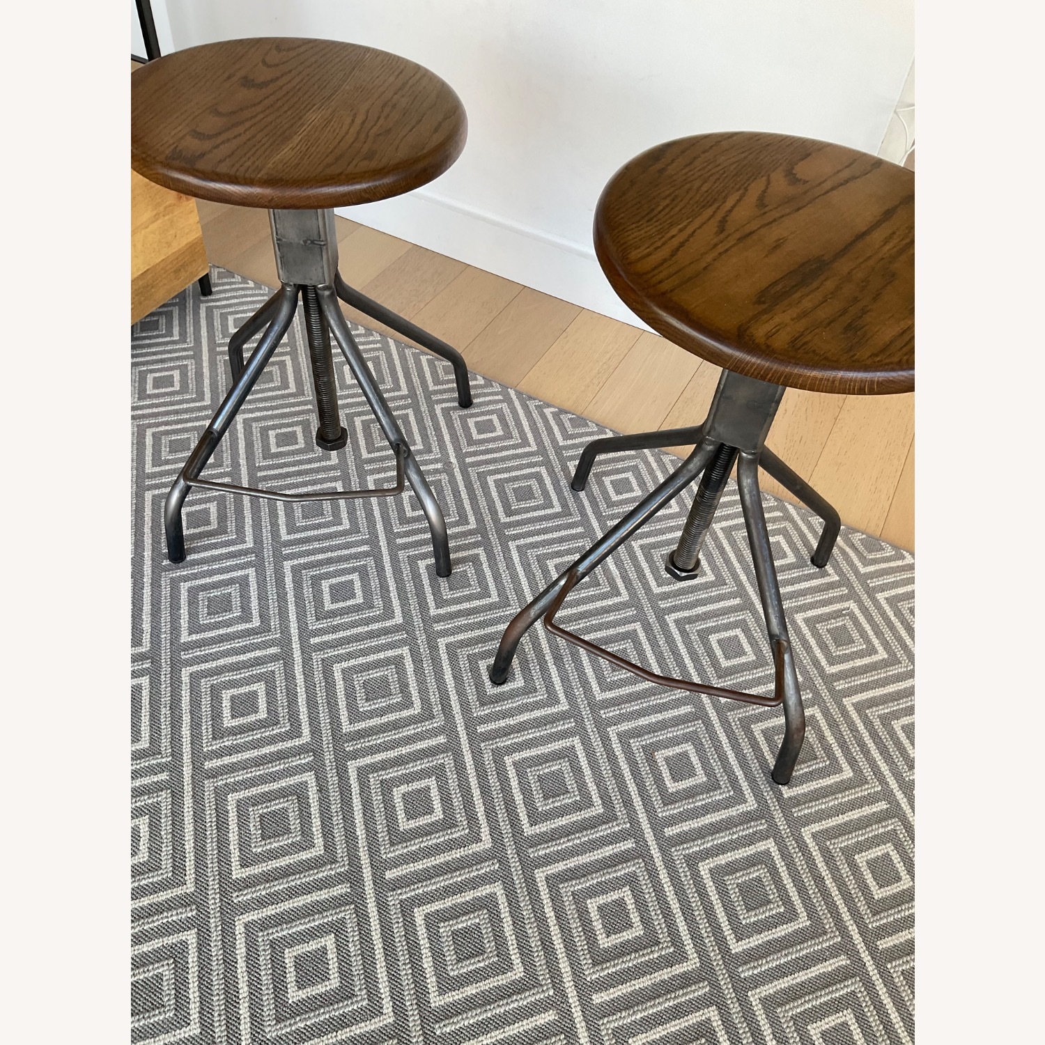 Dark Wood and Metal Bar Stools  - image-6