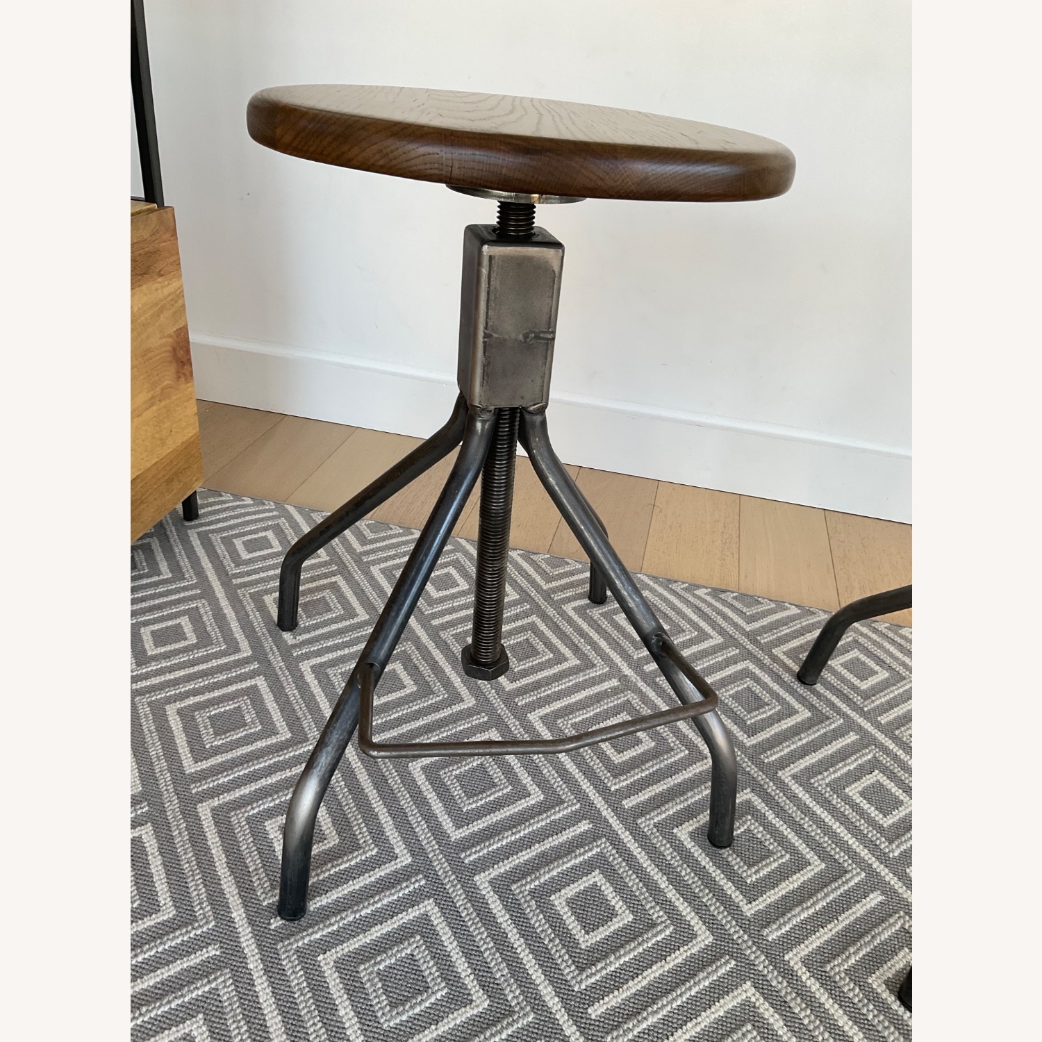 Dark Wood and Metal Bar Stools  - image-4