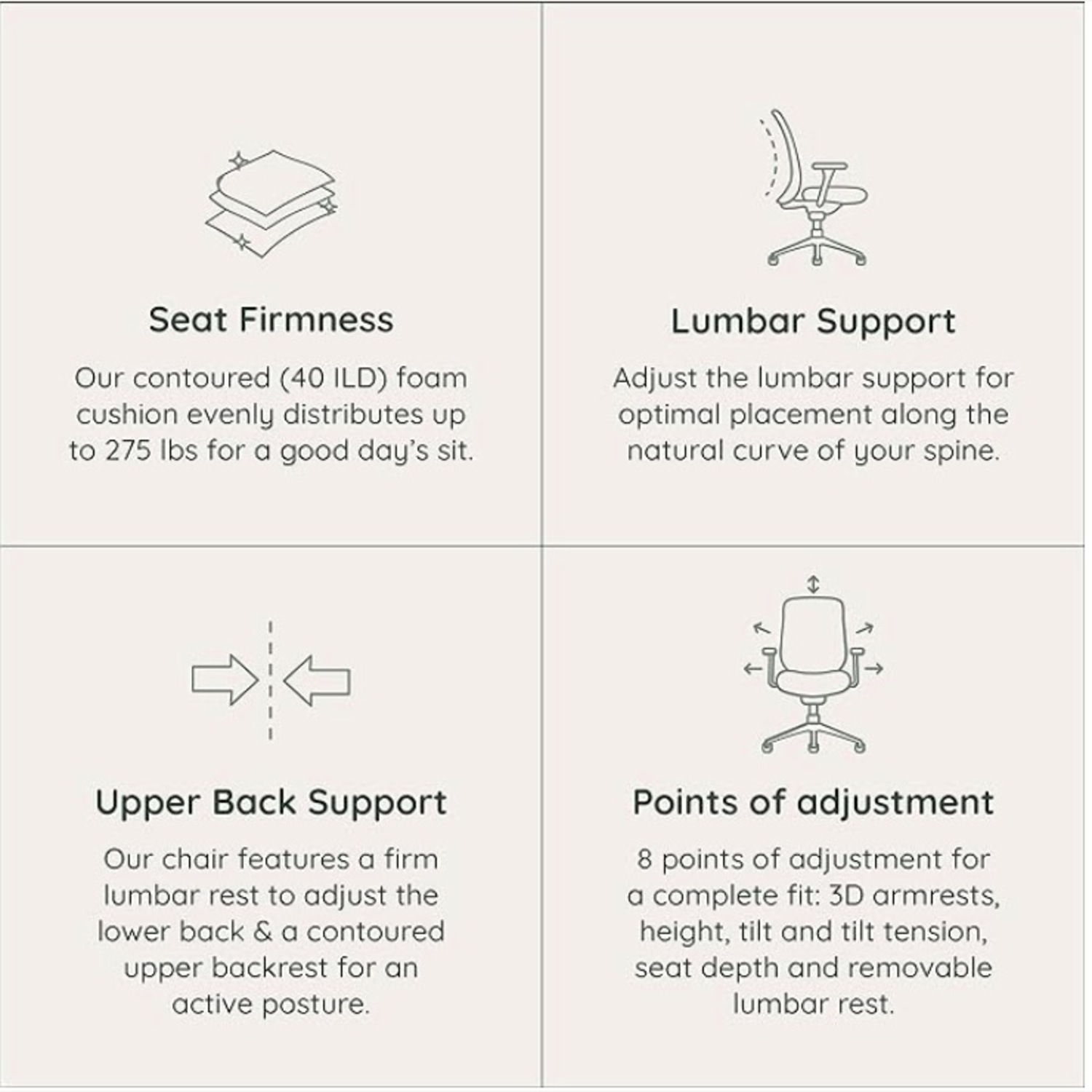 Branch Ergonomic Chair Black Fabric Office Chair - image-9