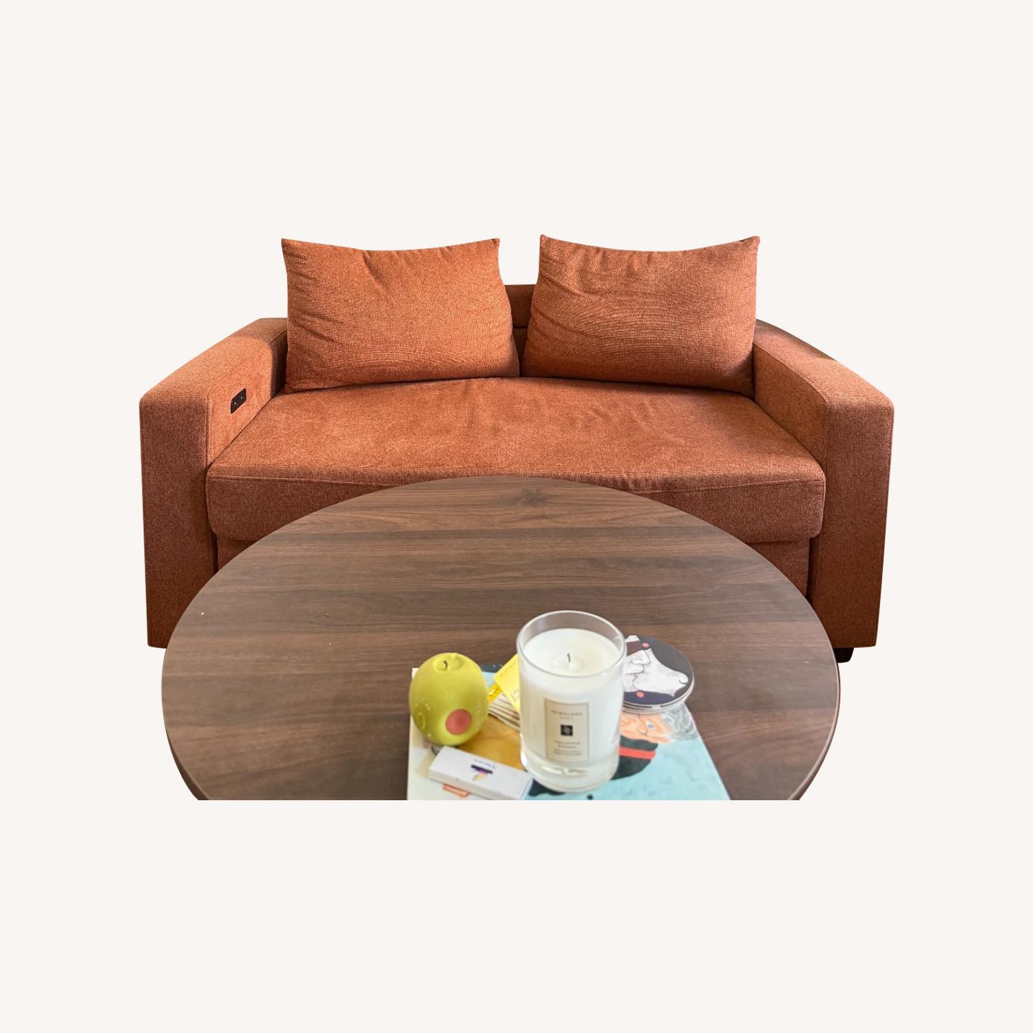Wayfair Orange Linen Sleeper Sofa - image-6