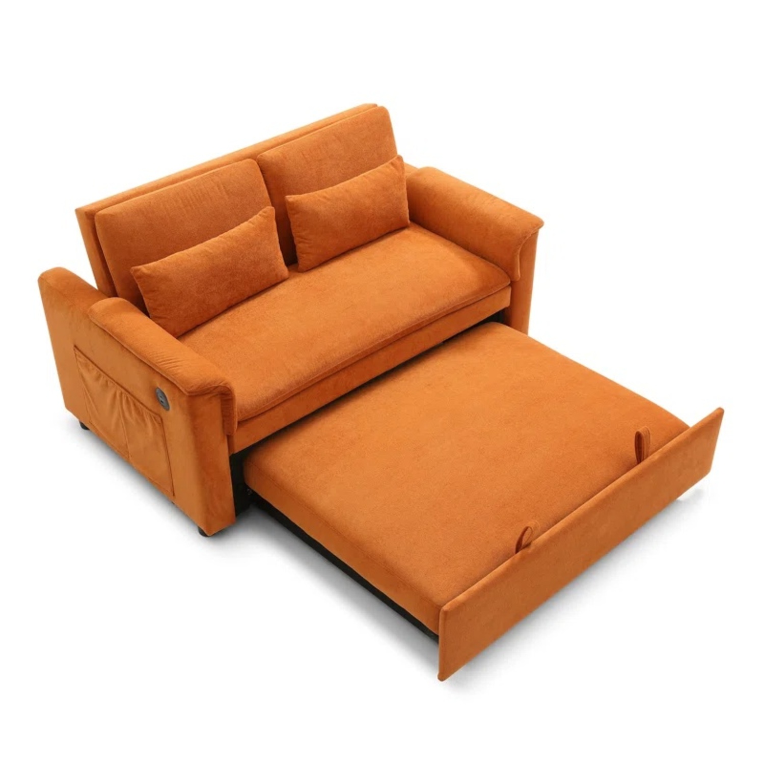 Wayfair Orange Linen Sleeper Sofa - image-5