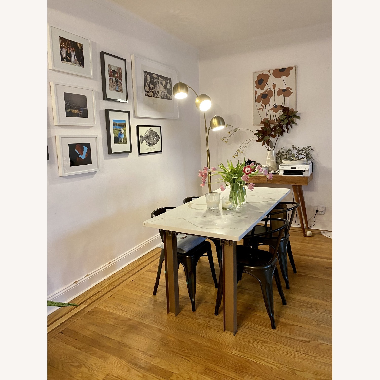 Custom Furniture White Stone Dining Table - image-1