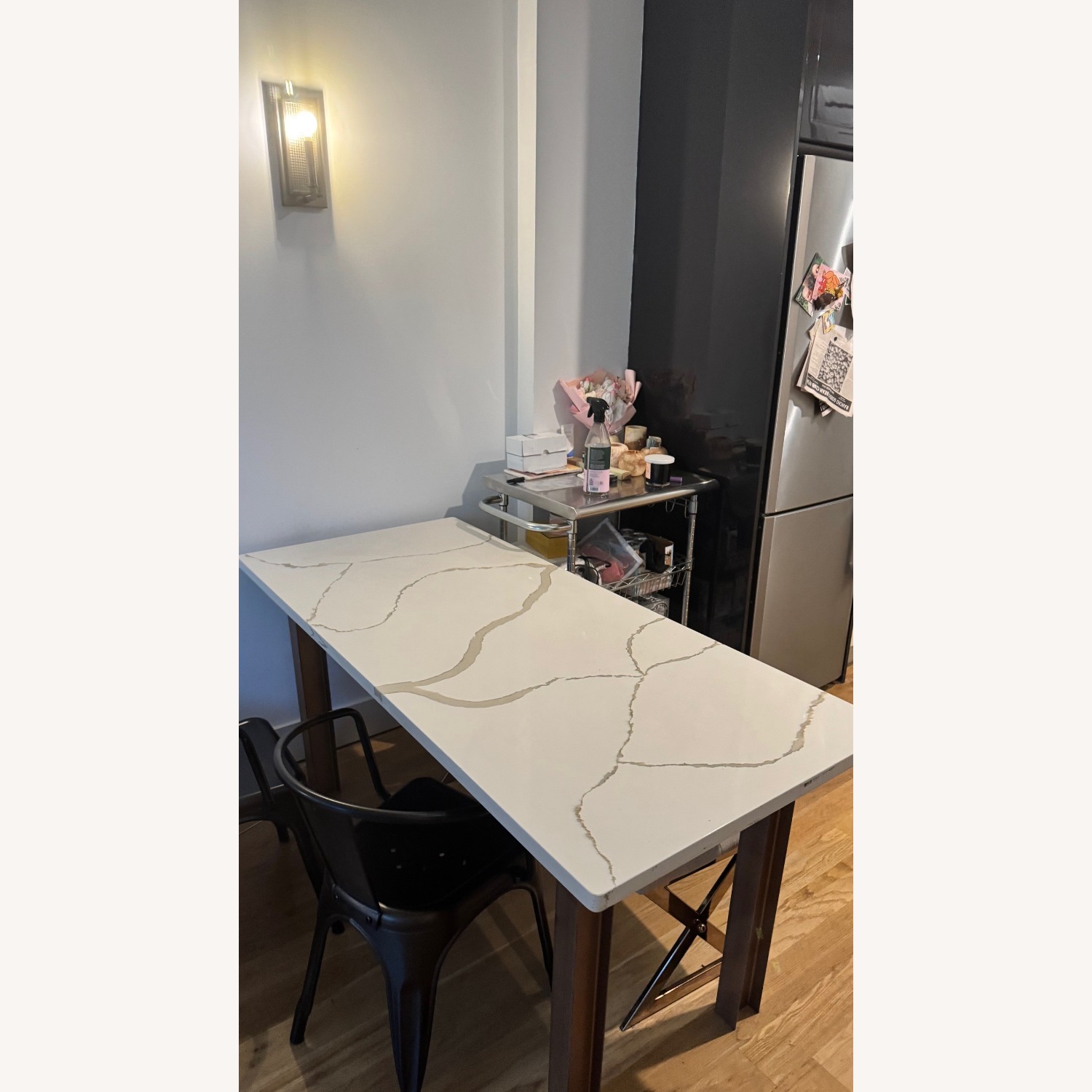 Custom Furniture White Stone Dining Table - image-2