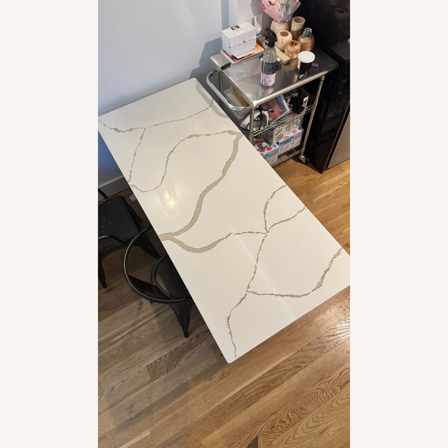 Custom Furniture White Stone Dining Table - image-3