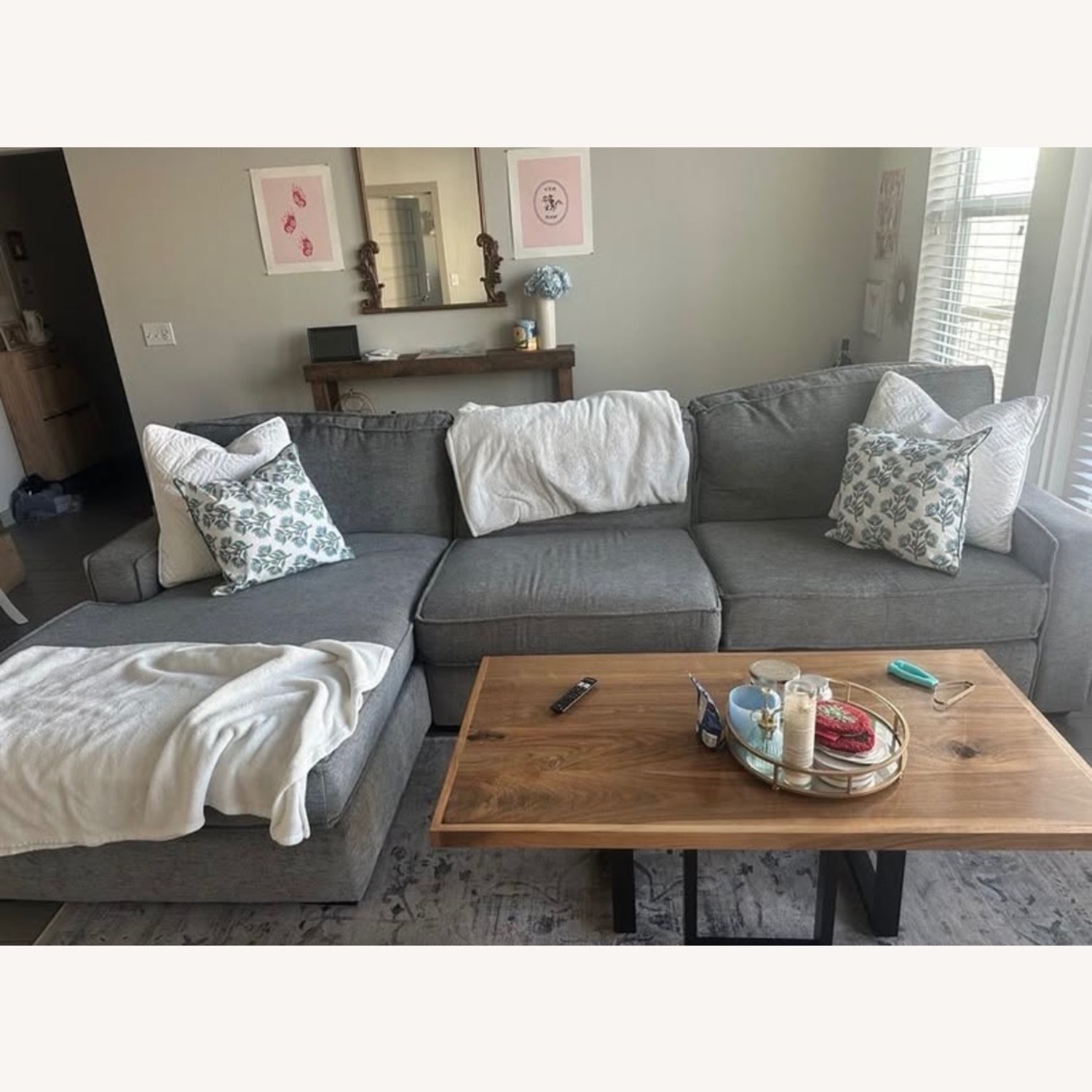 Ashley Furniture Light Gray 2 Piece Sectional - image-1