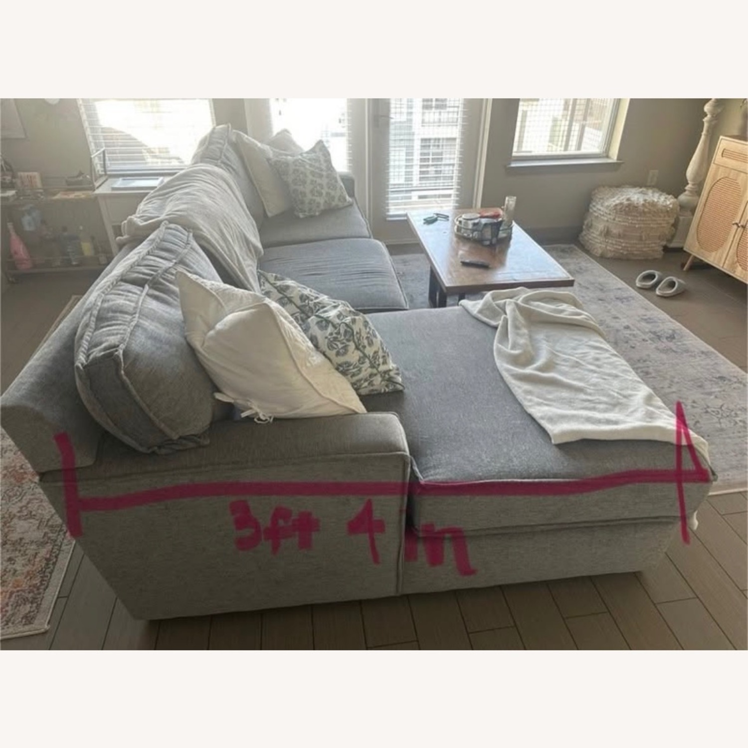 Ashley Furniture Light Gray 2 Piece Sectional - image-3