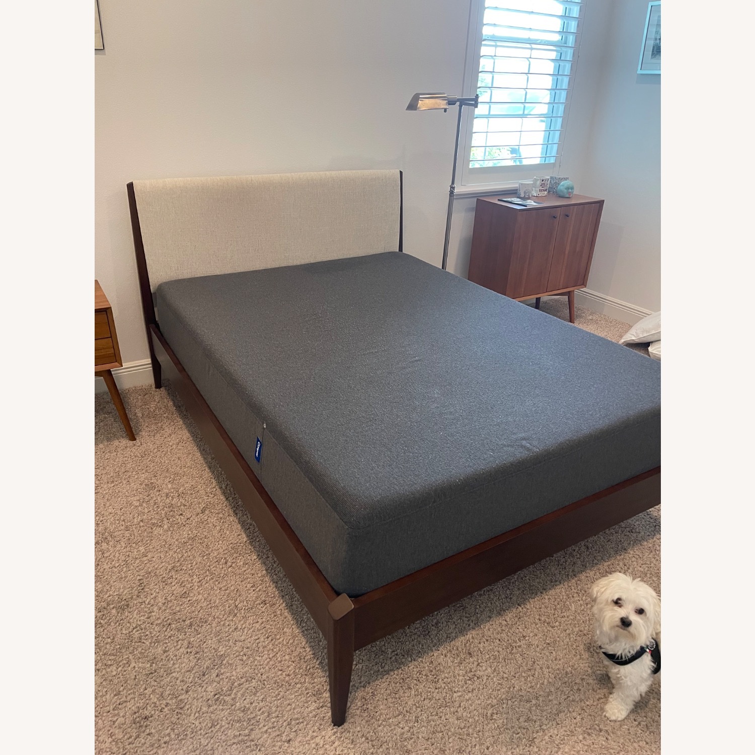 West Elm Mid-Century Upholstered Bed - image-1