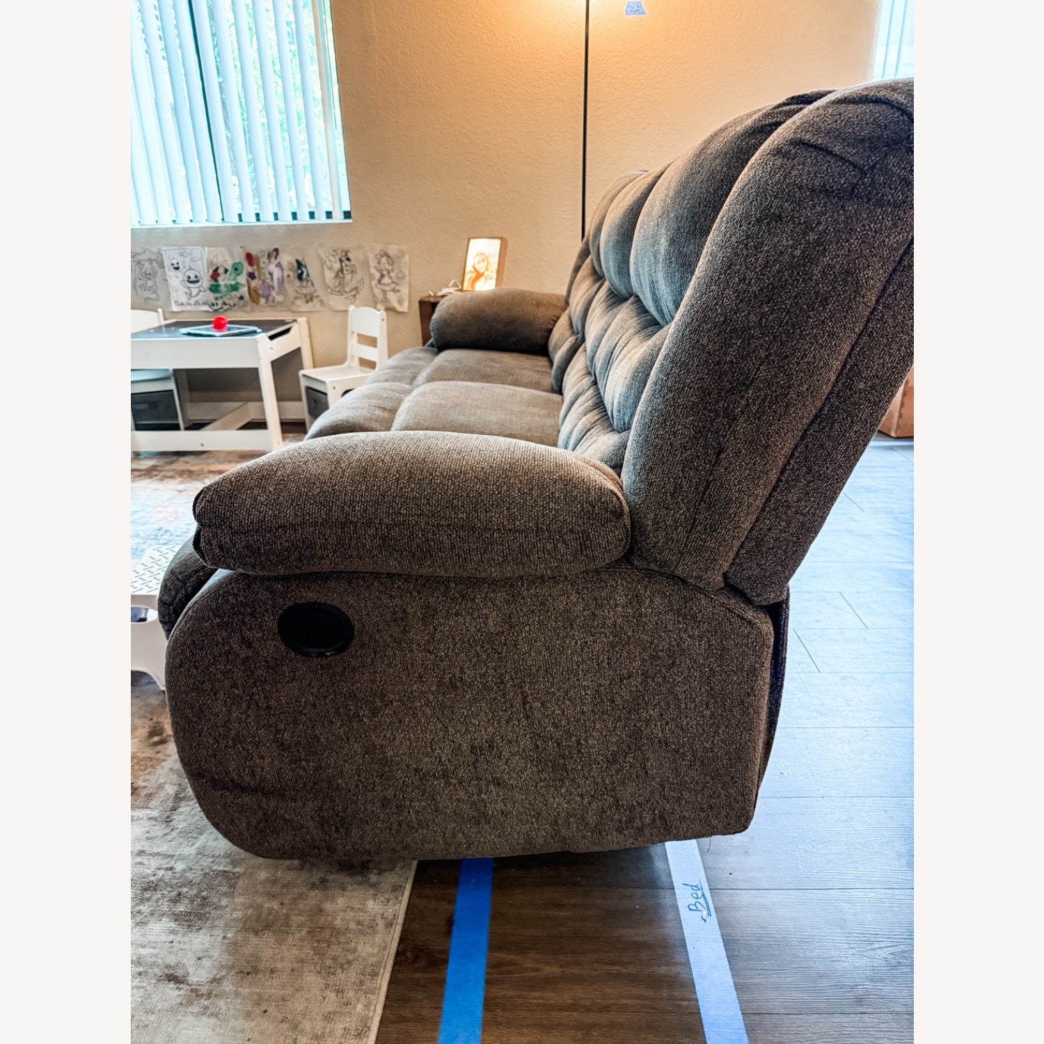 Tulen Dark Gray 3 Seater Recliner Sofa - image-3