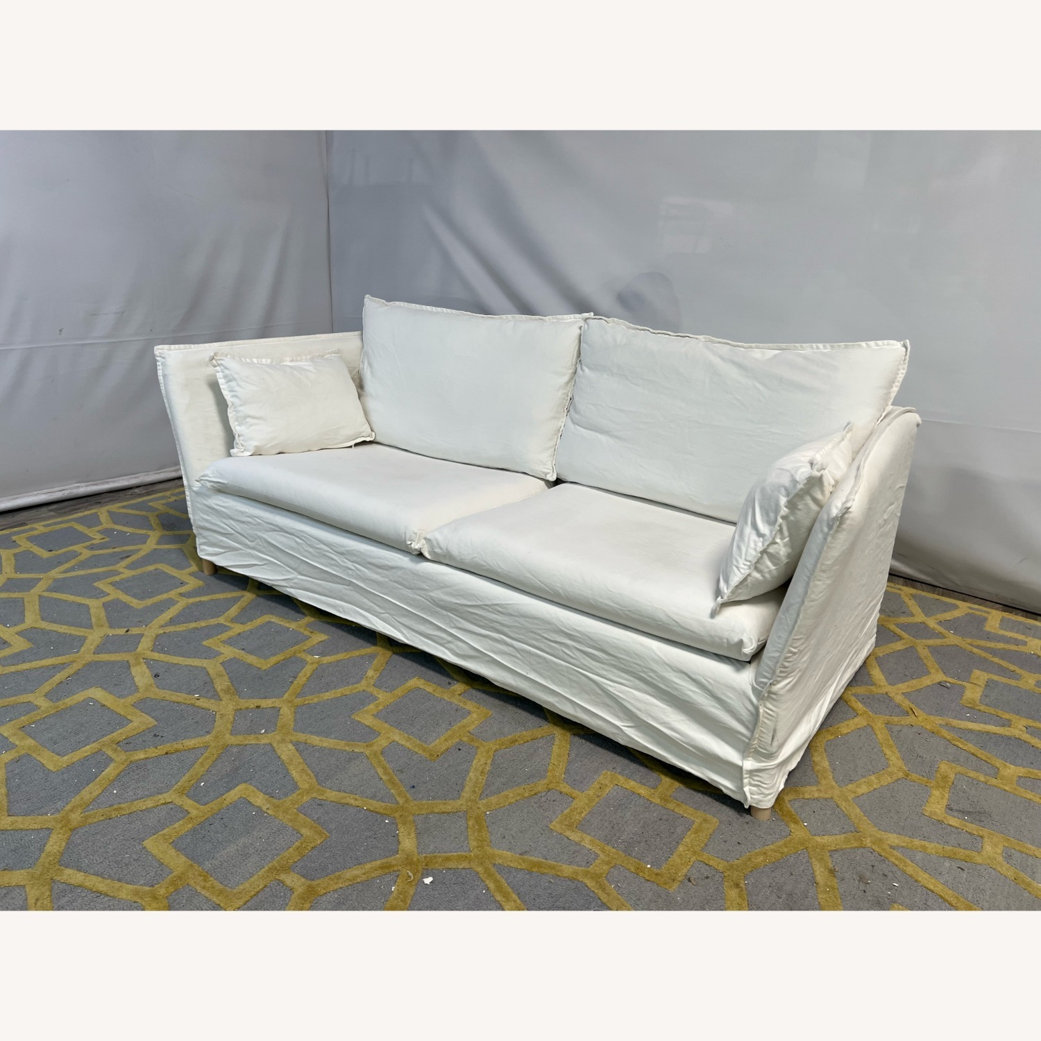 IKEA Backsälen White Fabric 2 Seater Sofa - image-4