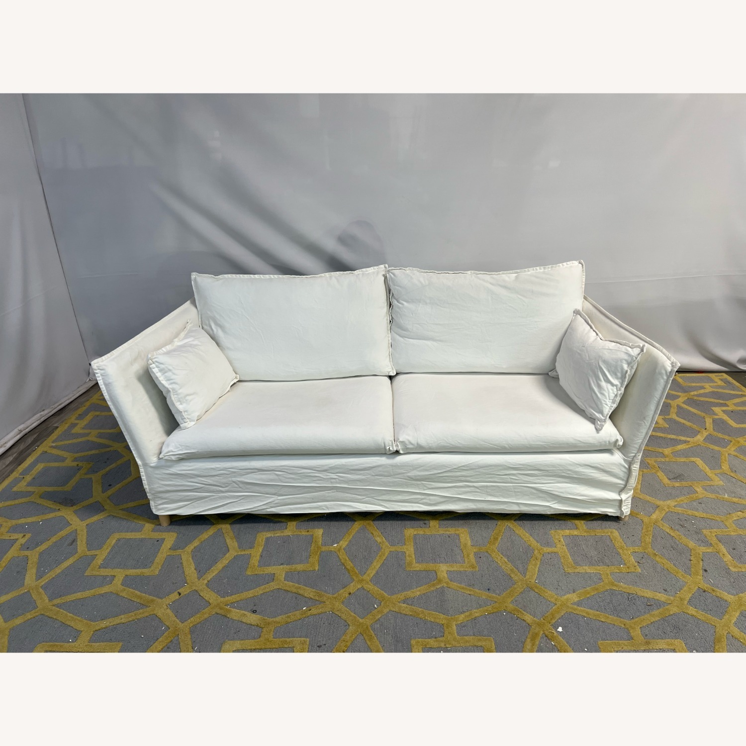 IKEA Backsälen White Fabric 2 Seater Sofa - image-2