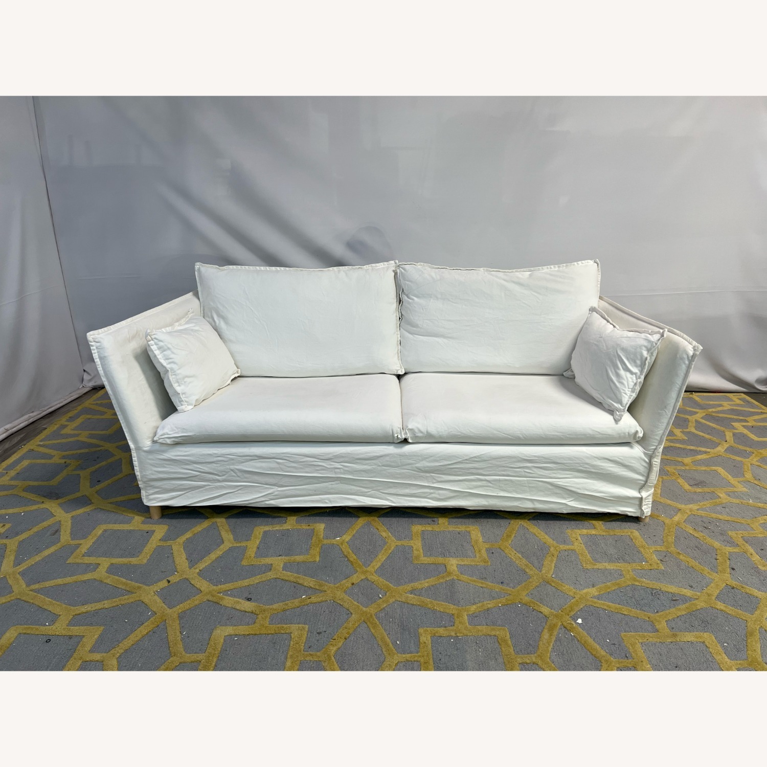 IKEA Backsälen White Fabric 2 Seater Sofa - image-1