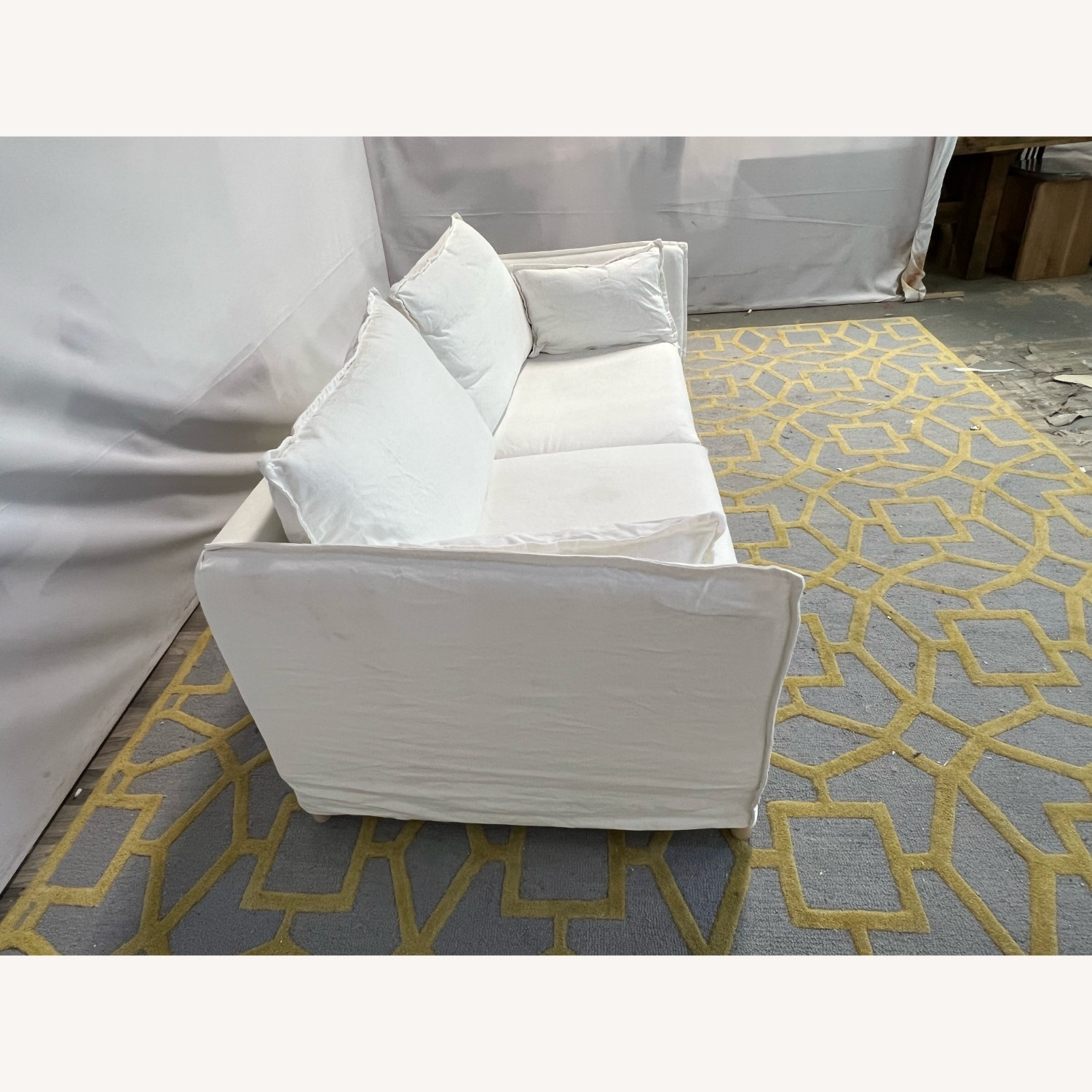 IKEA Backsälen White Fabric 2 Seater Sofa - image-6