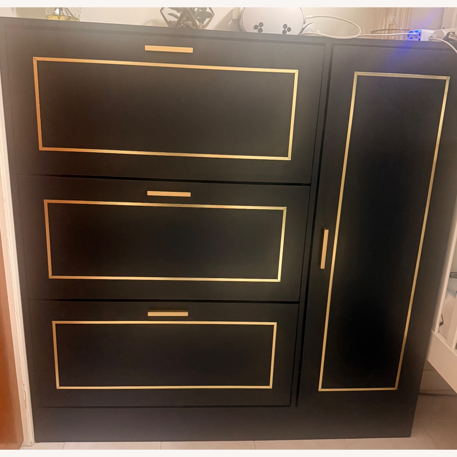 Wayfair Black Wood Media Storage - image-1