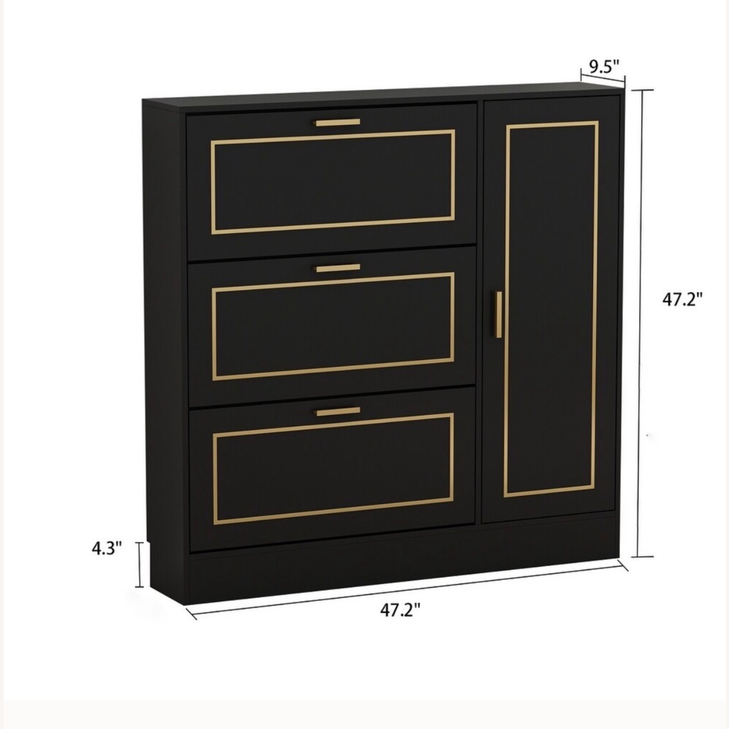Wayfair Black Wood Media Storage - image-2