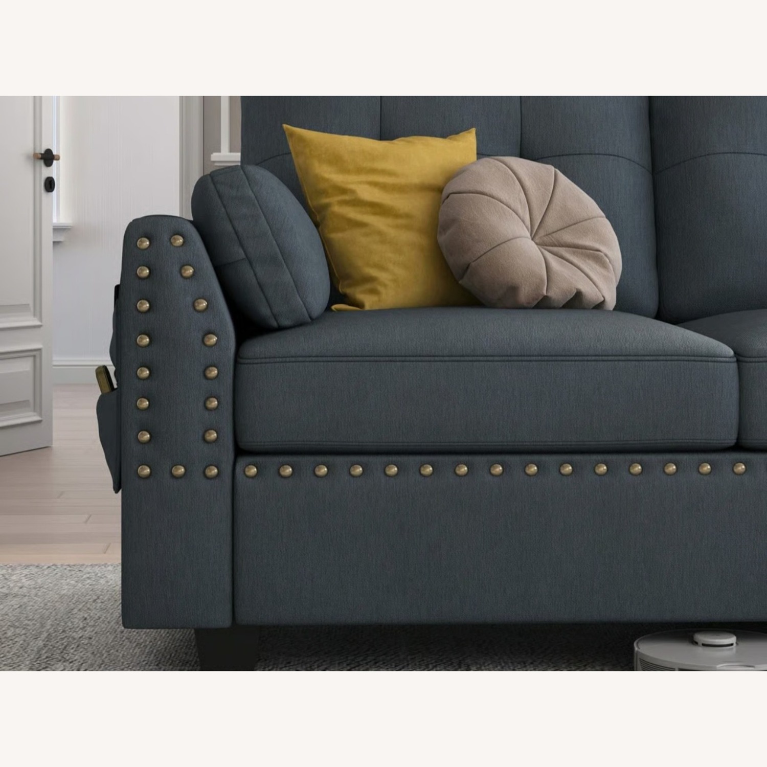 Andover Mills Dark Gray Wood 3+ Piece Sectional - image-5