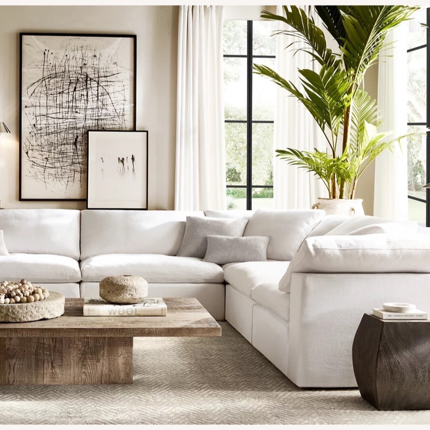 Restoration Hardware Cloud 6 pc Cloud Couch Sectional  - image-5