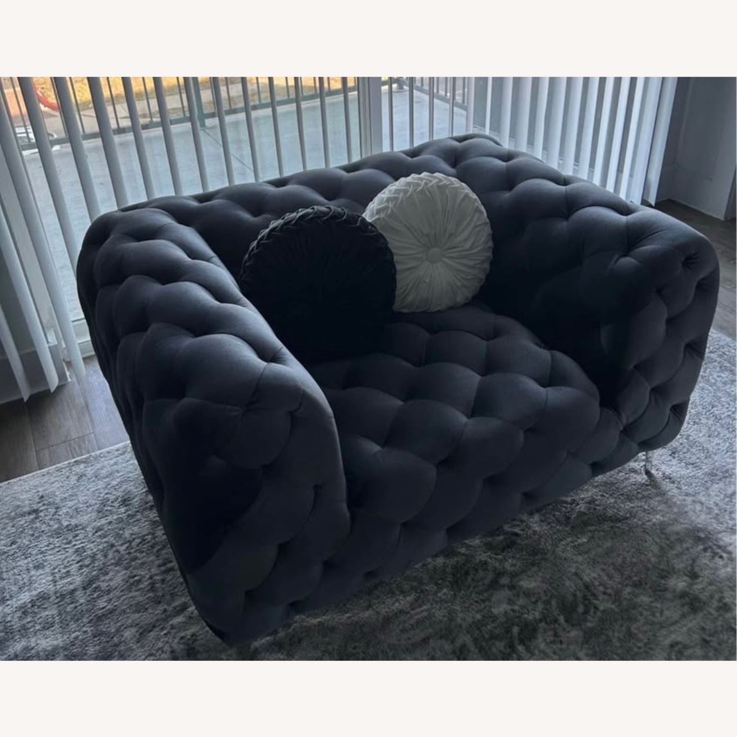 Velvet Gray Sofa - image-2