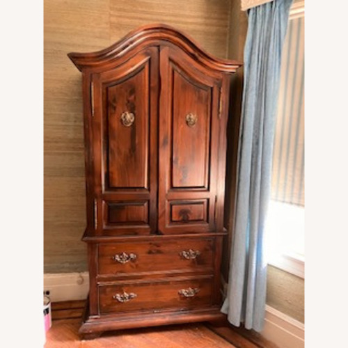 Used Century Furniture Dark Brown Wood Armoire for sale on AptDeco