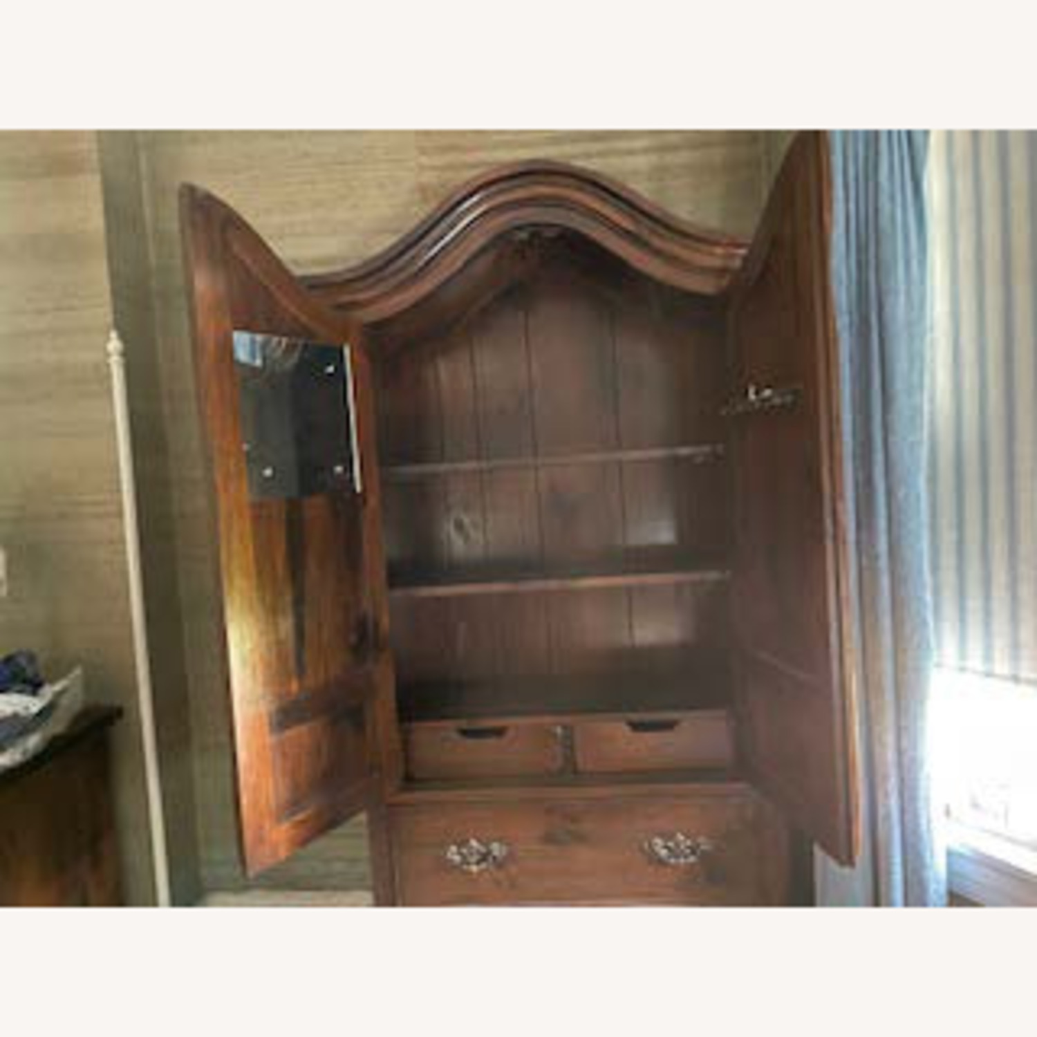 Century Furniture Dark Brown Wood Armoire - image-3