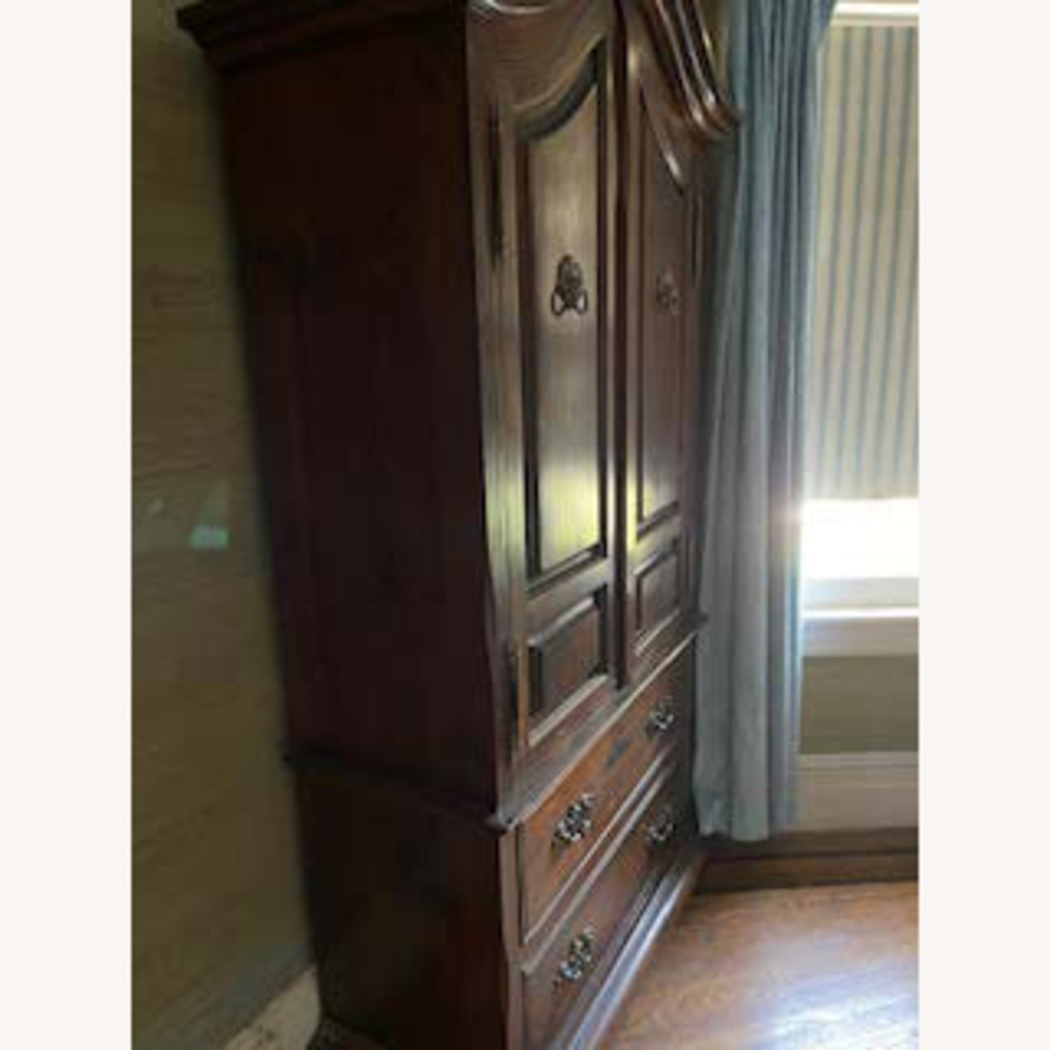 Century Furniture Dark Brown Wood Armoire - image-2