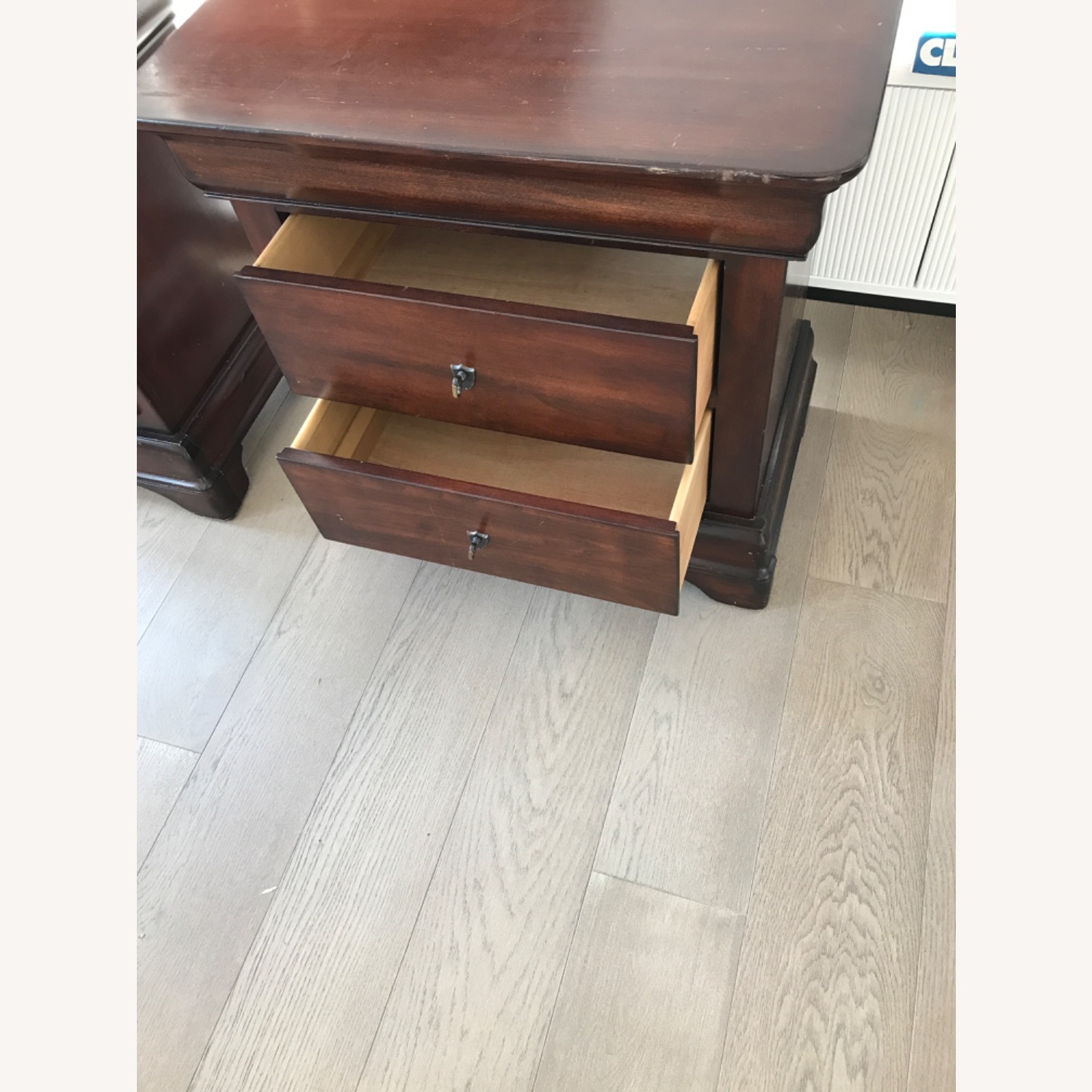 Dark Brown Wood Nightstands - image-2