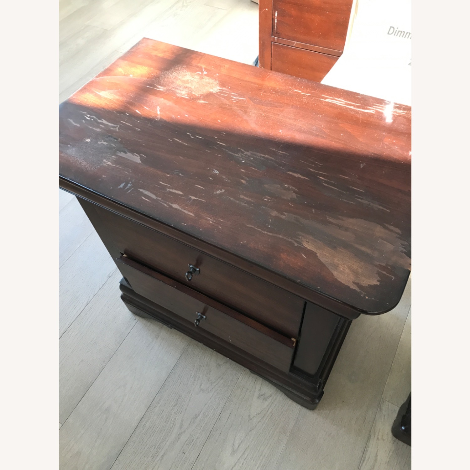 Dark Brown Wood Nightstands - image-5