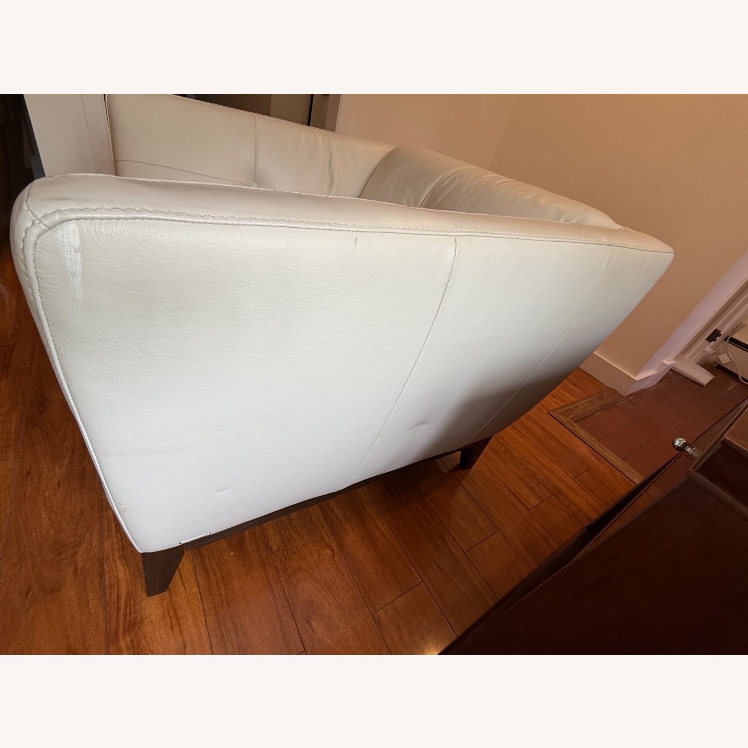 Natuzzi Soft While Leather Armchair - image-3