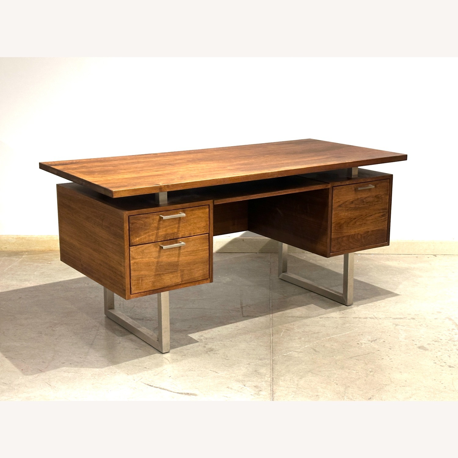 Crate & Barrel Clybourn Walnut Executive Desk  - image-3