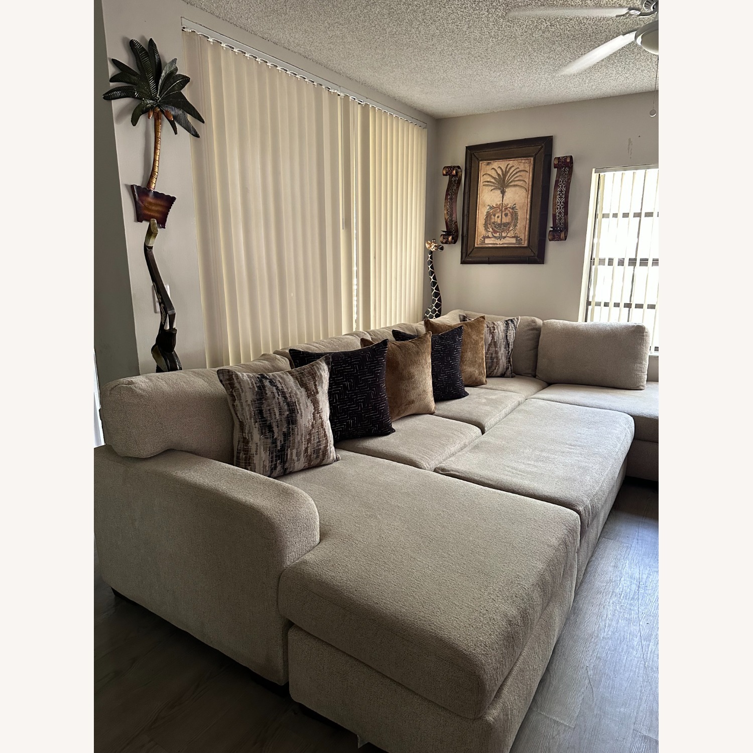 Rooms To Go Wildwood Grove Natural Fabric 3+ Piece Sectional - image-2