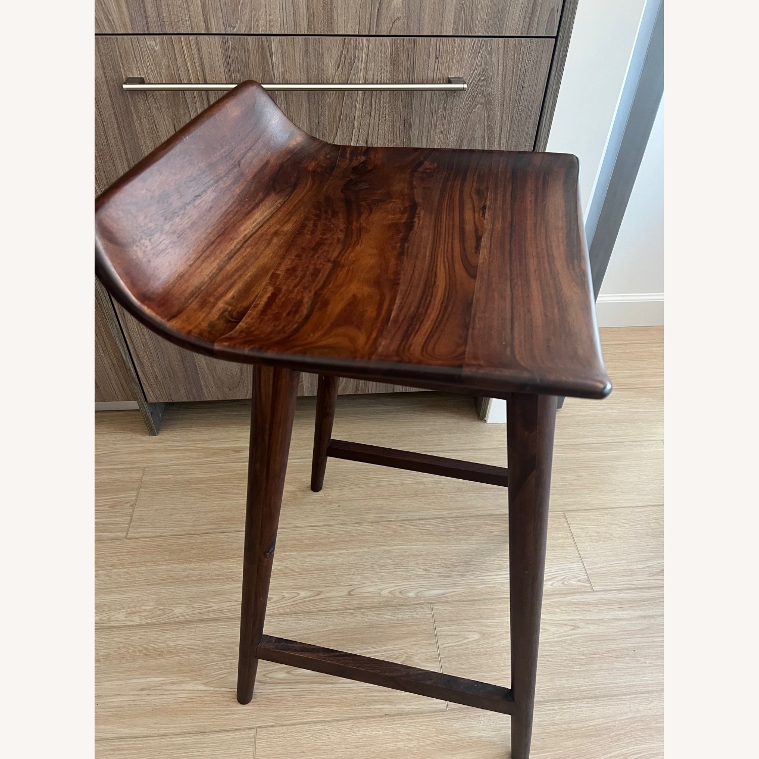 CB2 Stilt Dark Brown Wood Dining Set - image-7