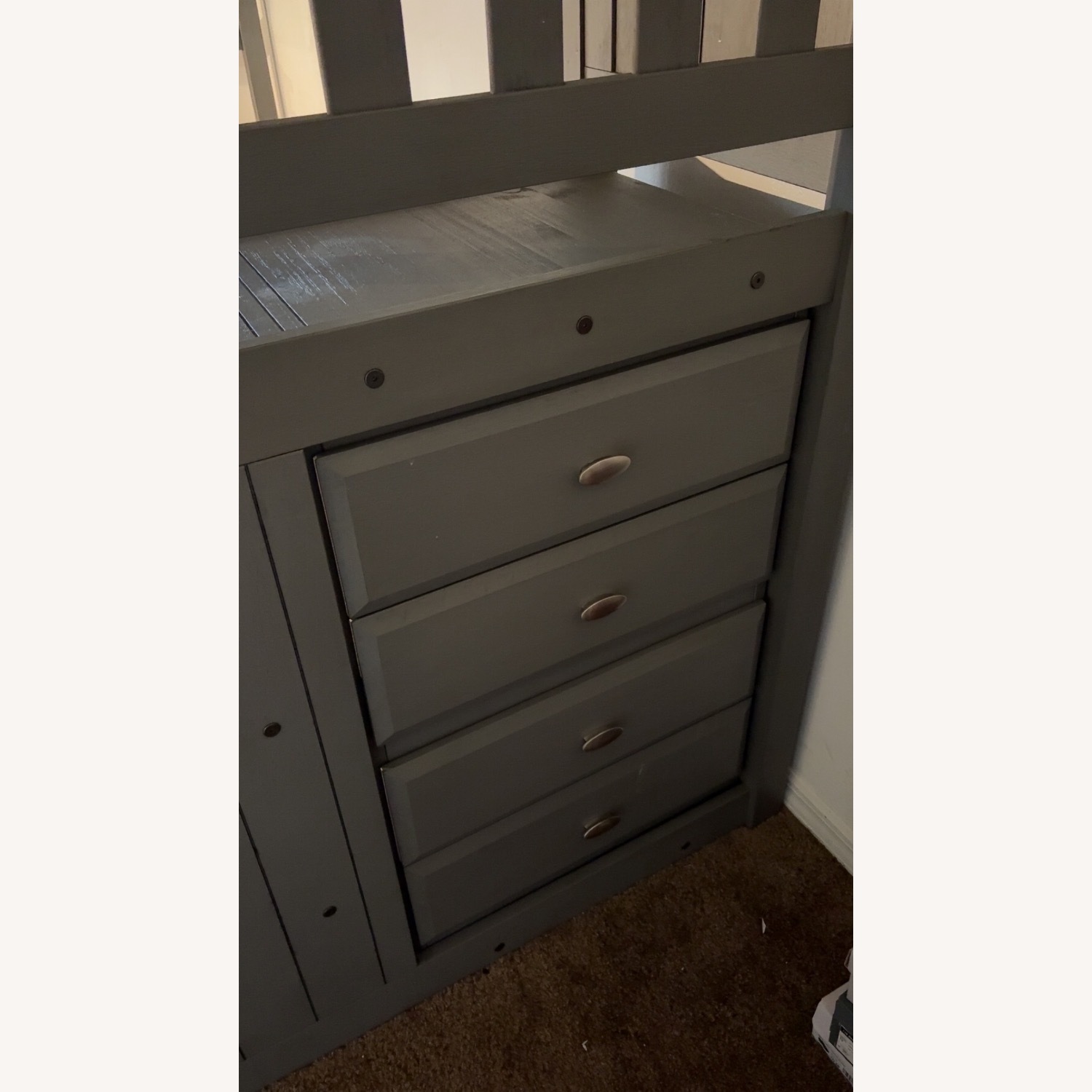 Coaster Fine Furniture Badcock Dark Gray Wood Bunk Bed - image-2