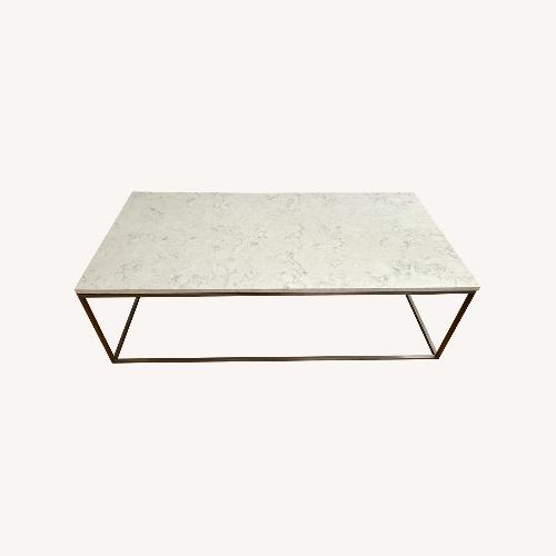 Used Room & Board Tyne Cocktail Table, White Quartz  for sale on AptDeco