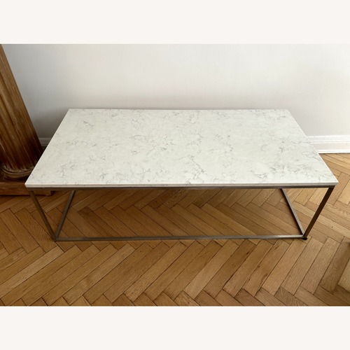 Used Room & Board Tyne Cocktail Table, White Quartz  for sale on AptDeco
