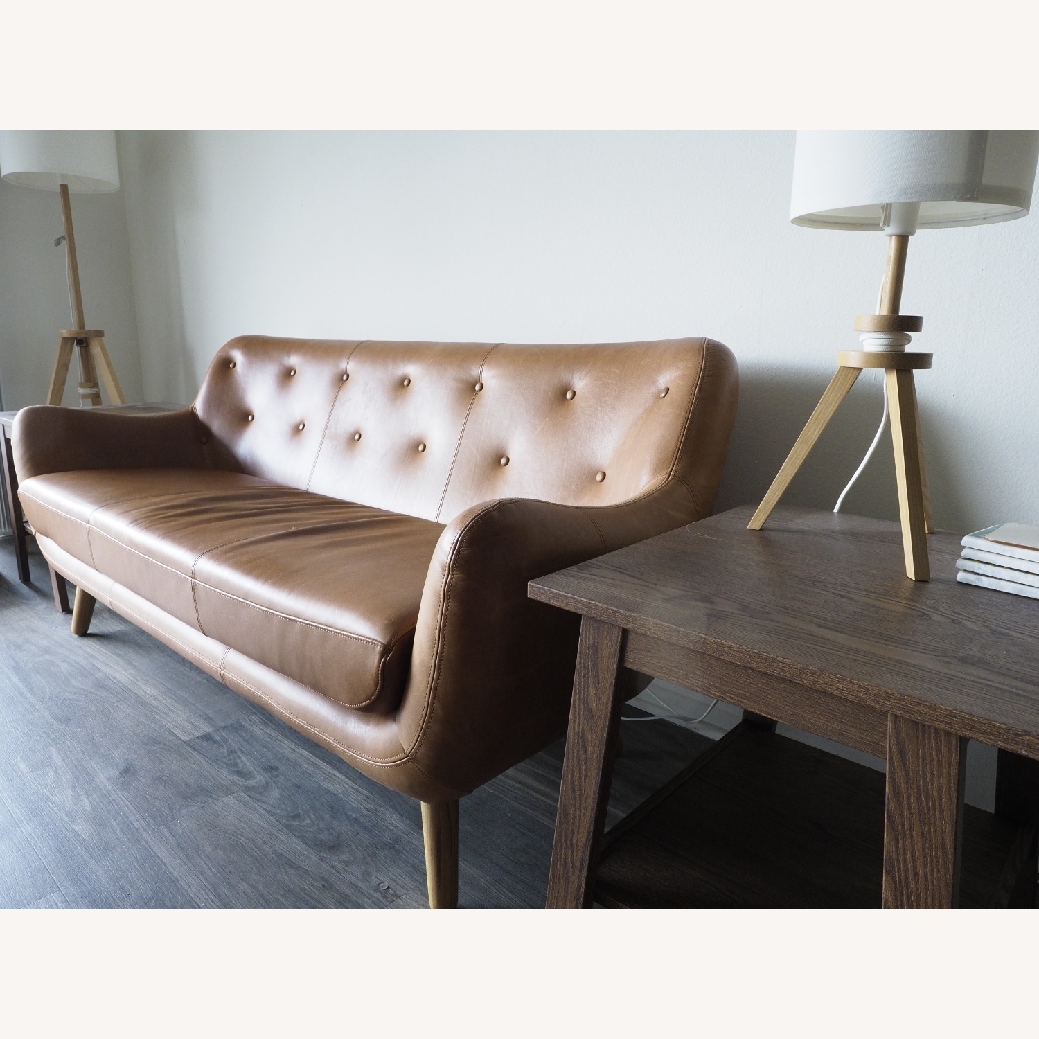 Danish Design Leather Sofa - image-7