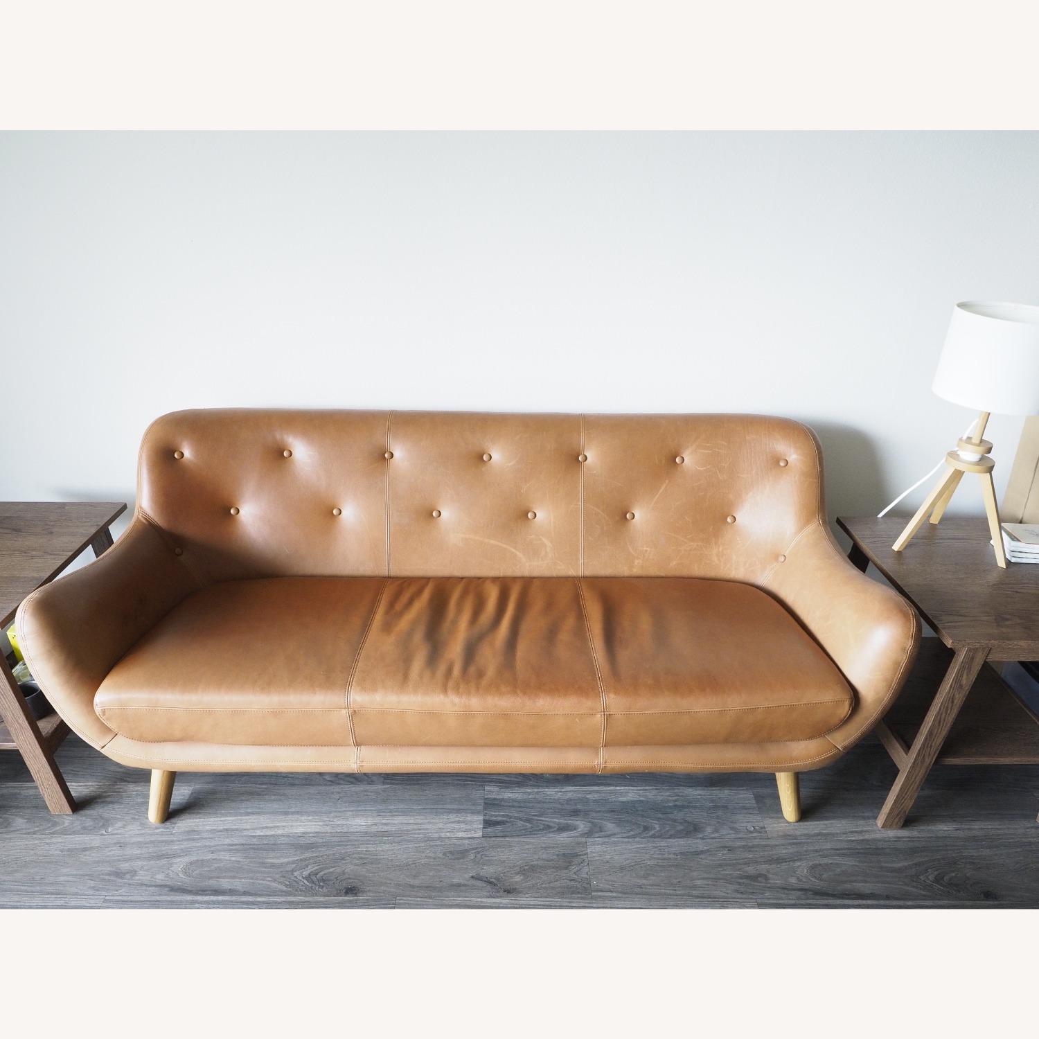 Danish Design Leather Sofa - image-2