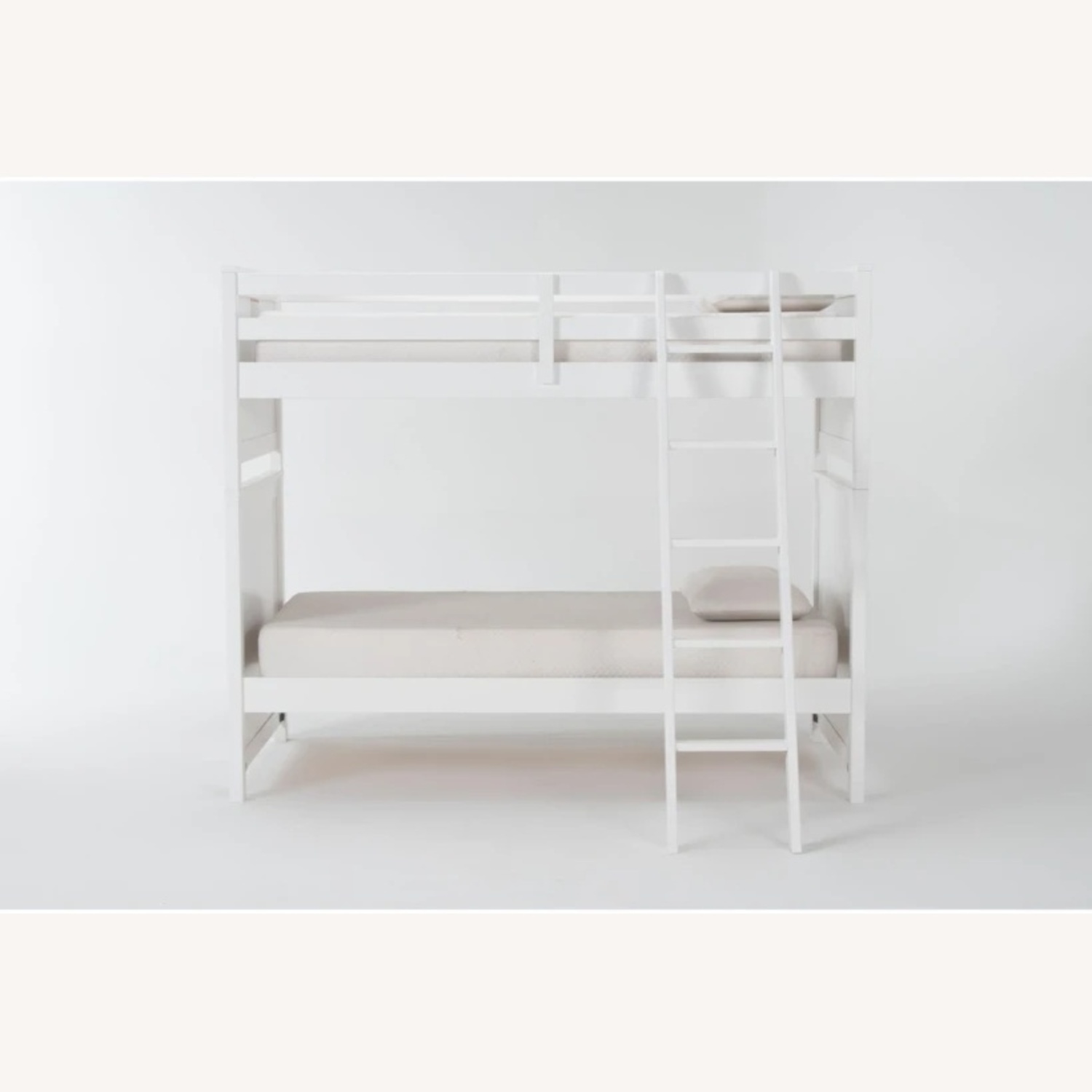 Living Spaces Luca White Full Over Full Wood Bunk Bed With Ladder - image-5