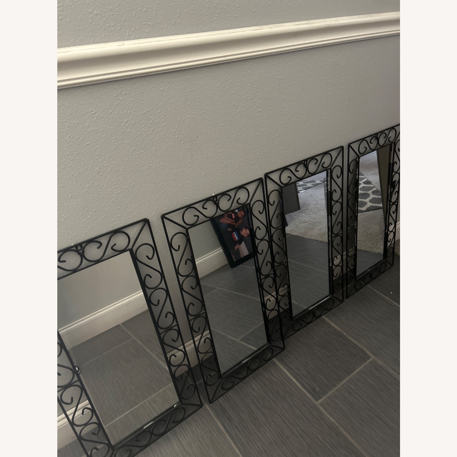 Rooms To Go Black Wall Mirror - image-3