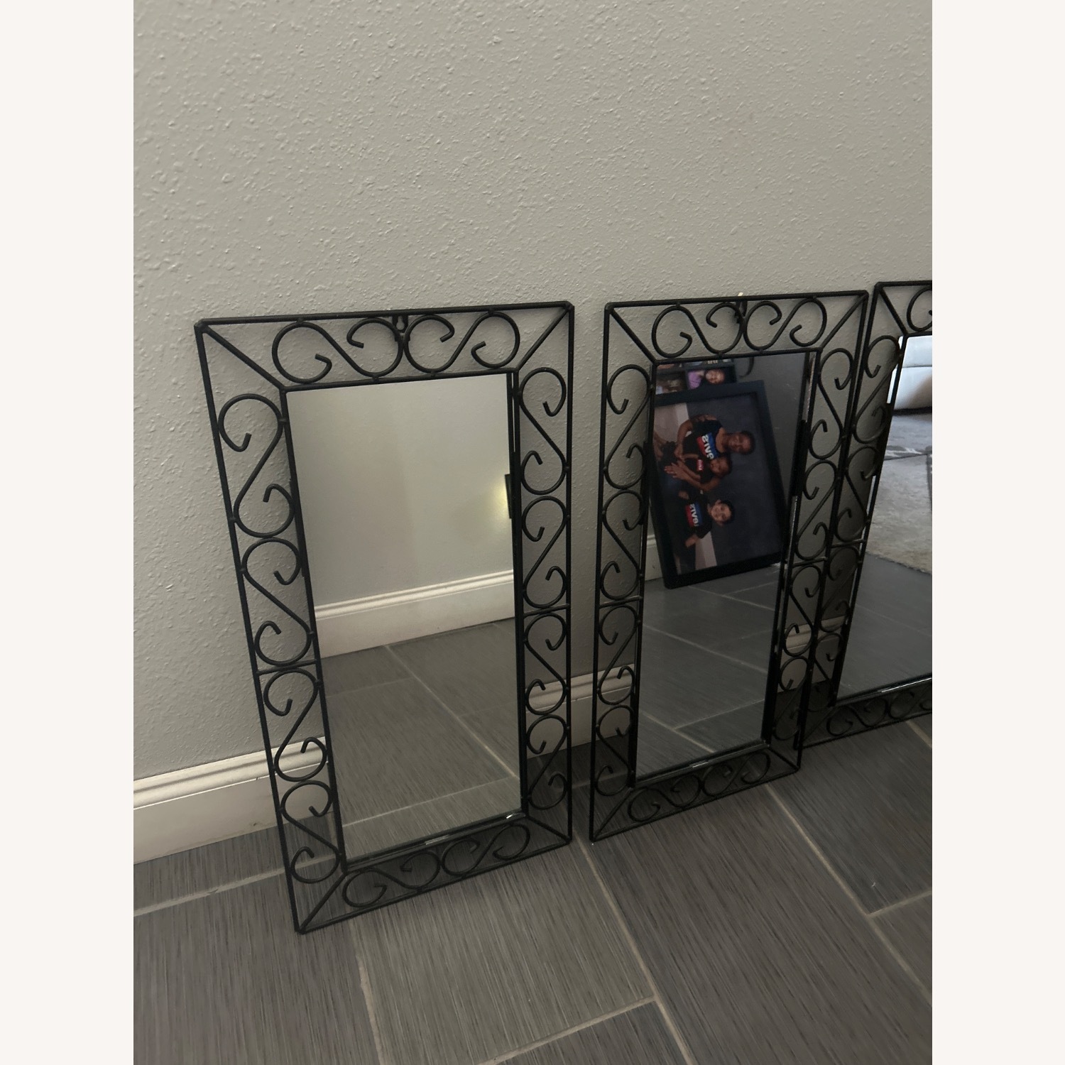 Rooms To Go Black Wall Mirror - image-2