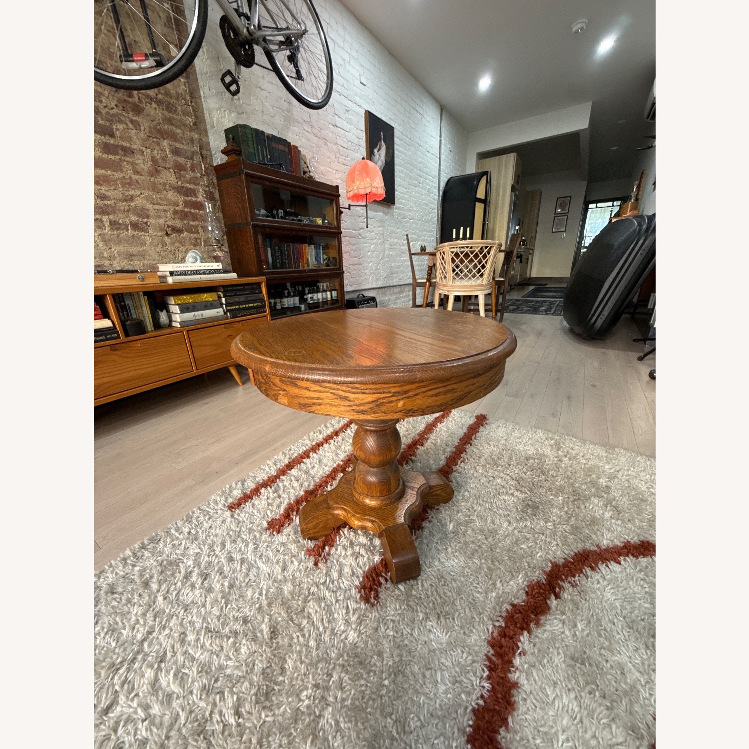 Vintage/Antique Finds Dark Brown Wood Side Table - image-2