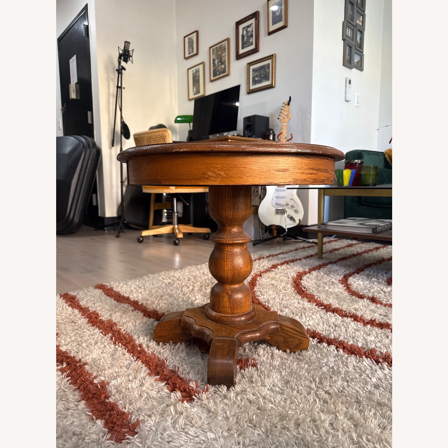 Vintage/Antique Finds Dark Brown Wood Side Table - image-3