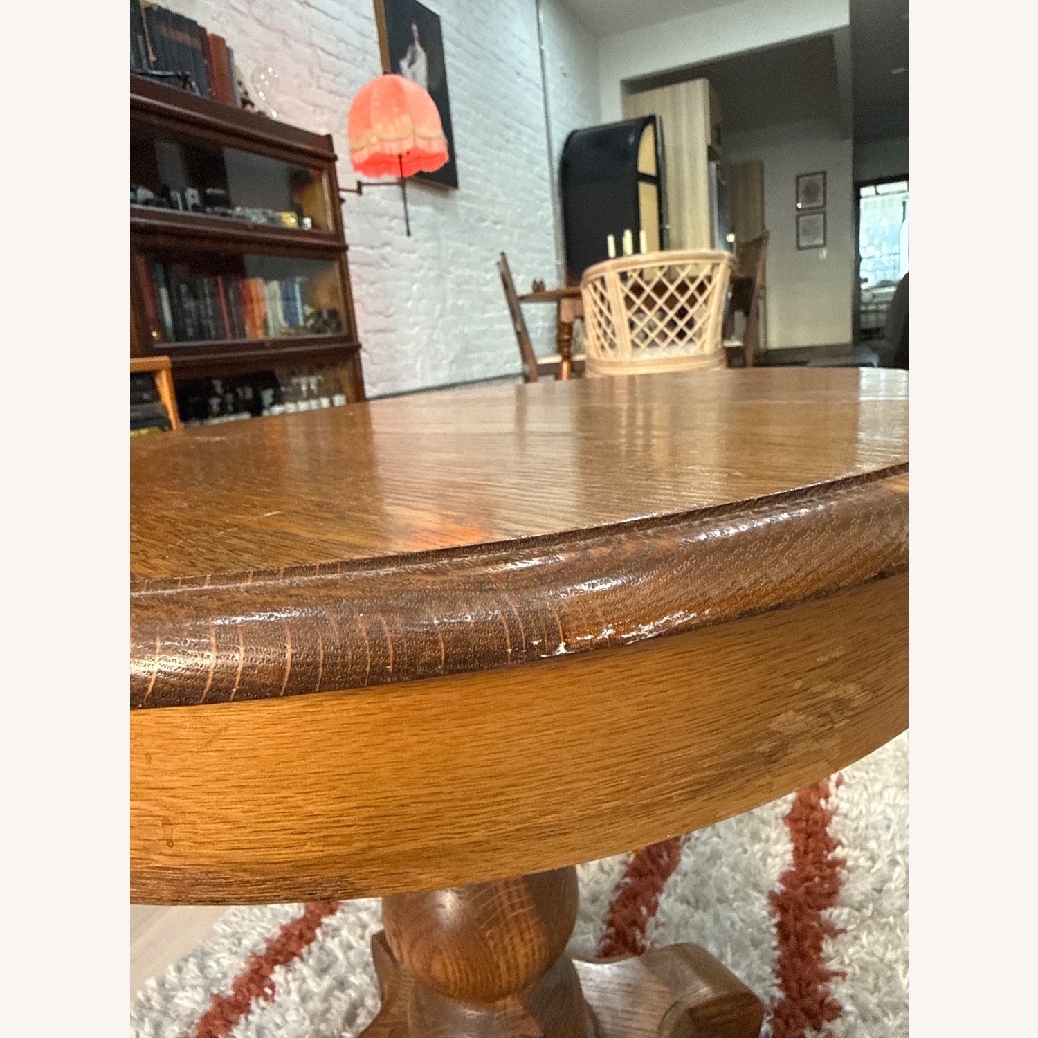 Vintage/Antique Finds Dark Brown Wood Side Table - image-4