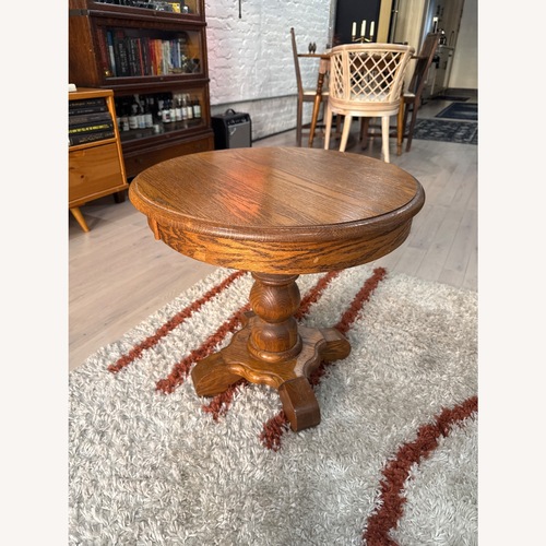 Used Vintage/Antique Finds Dark Brown Wood Side Table for sale on AptDeco