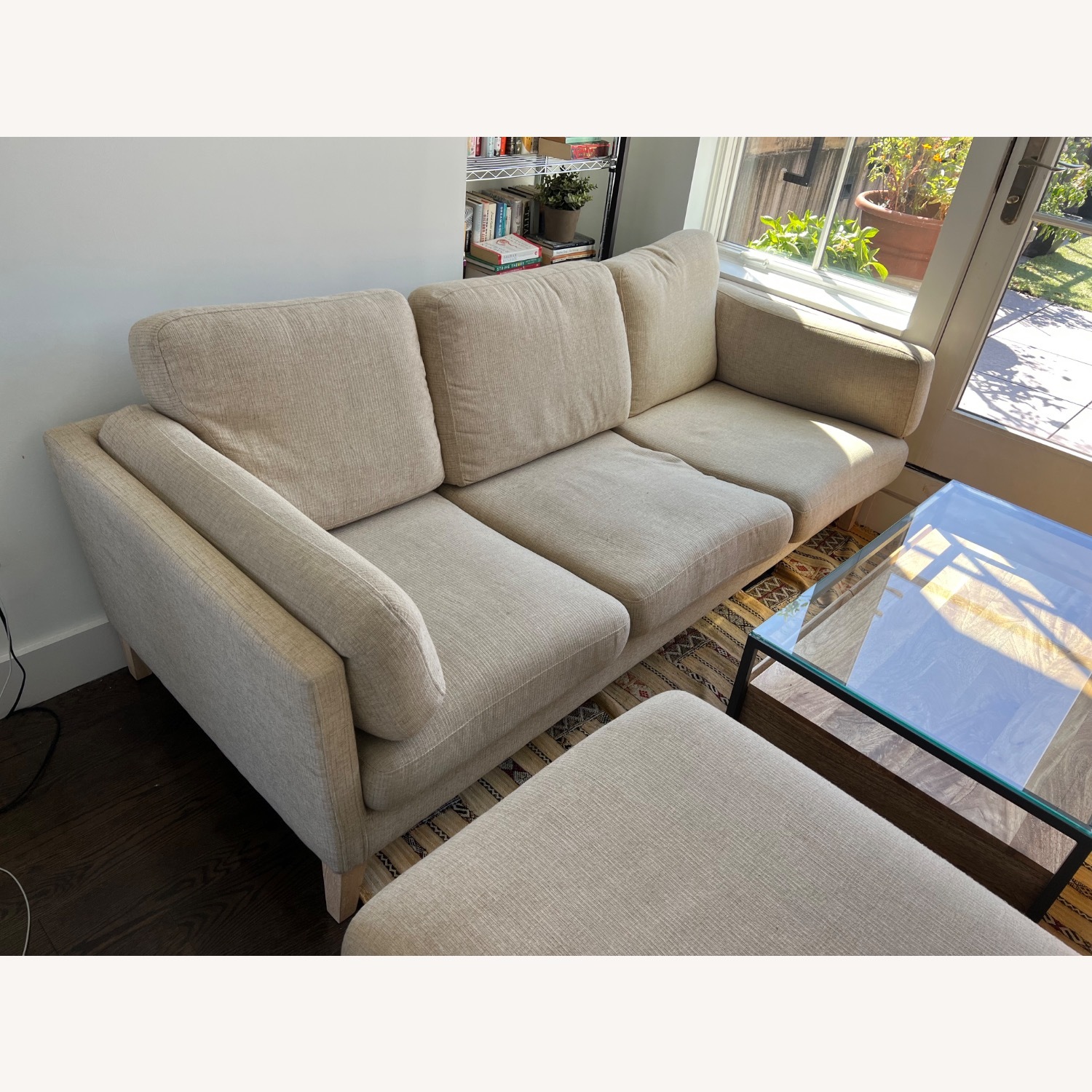 World Market Noelle Woven Sofa and Ottoman - image-2