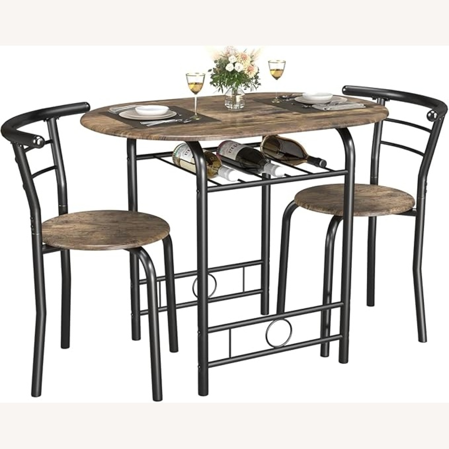 Amazon JUMMICO Dark Brown Dining Set - image-4