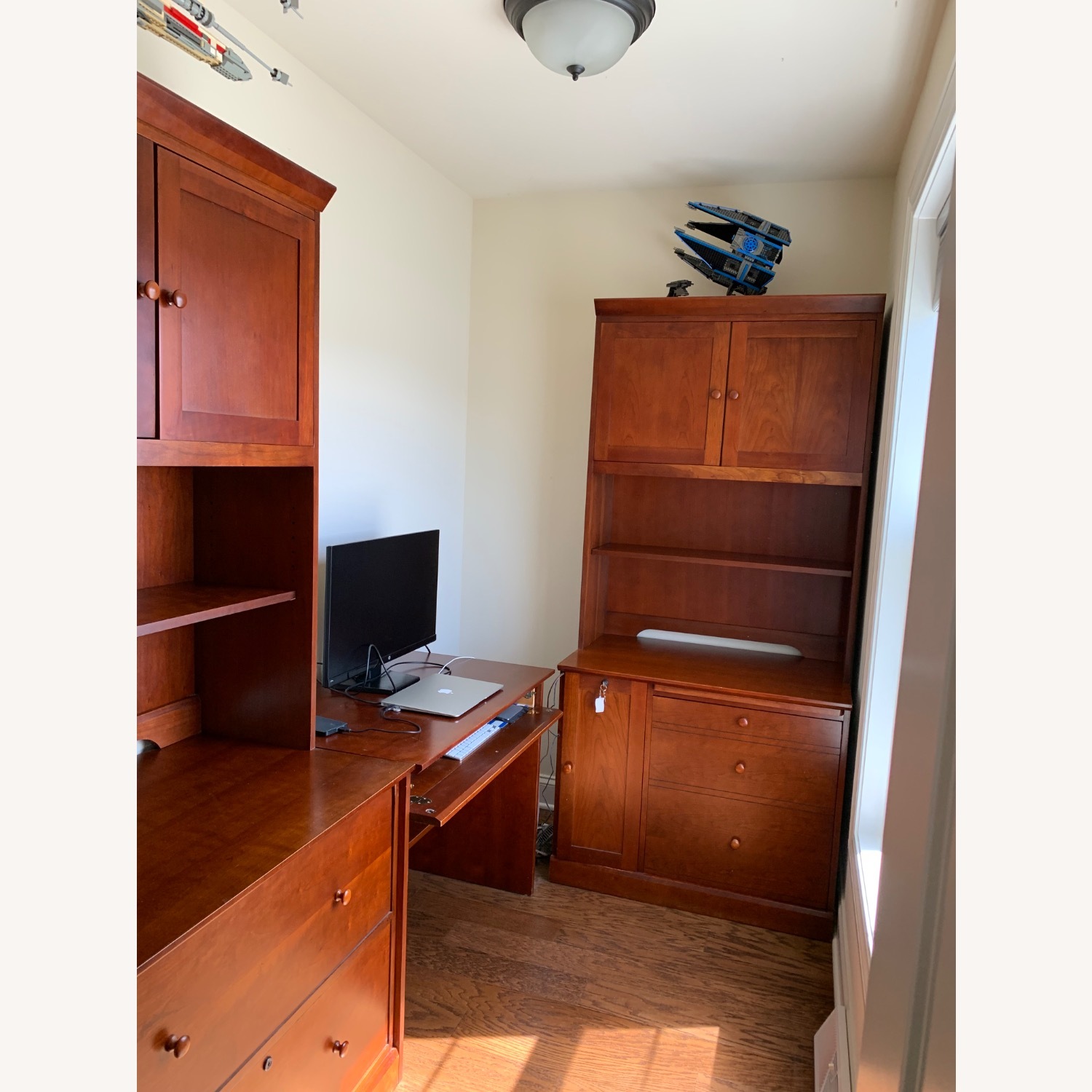 Dark Brown Wood Desk - image-2