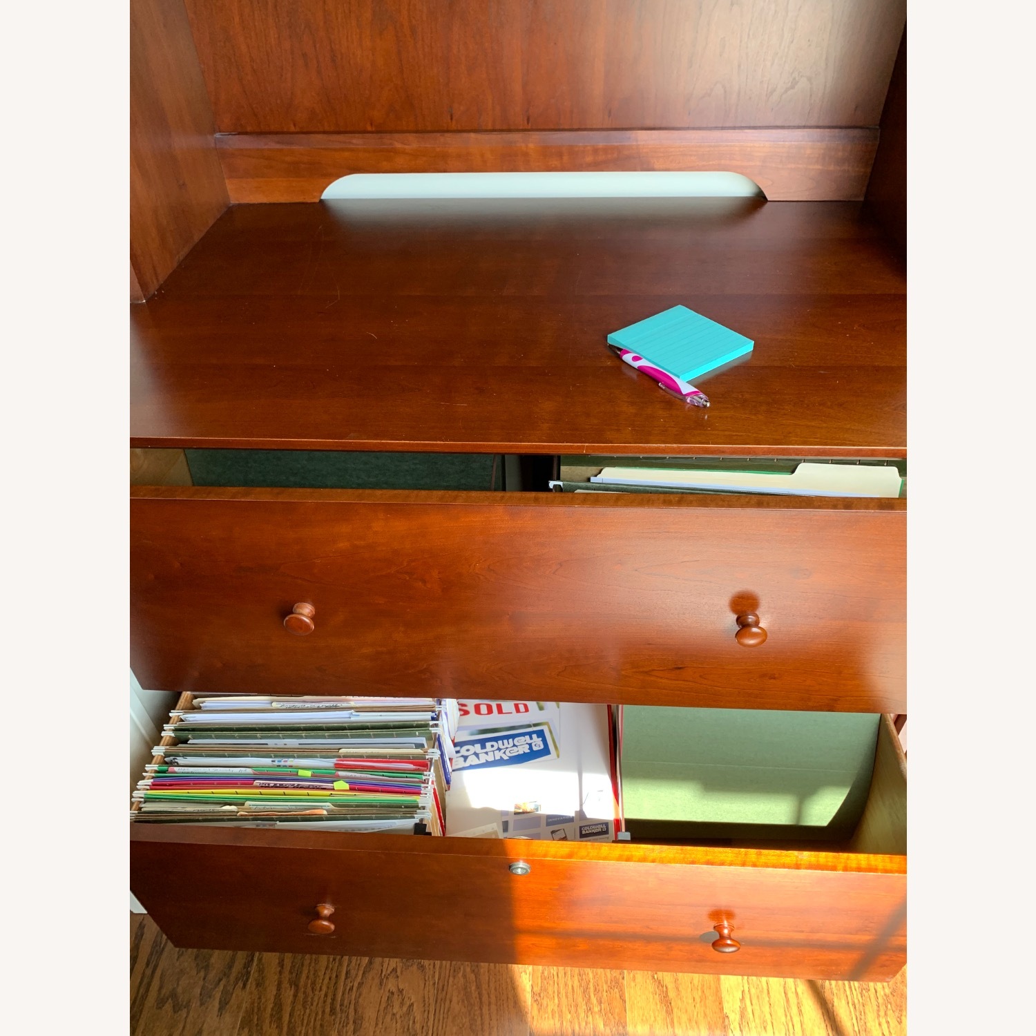 Dark Brown Wood Desk - image-10